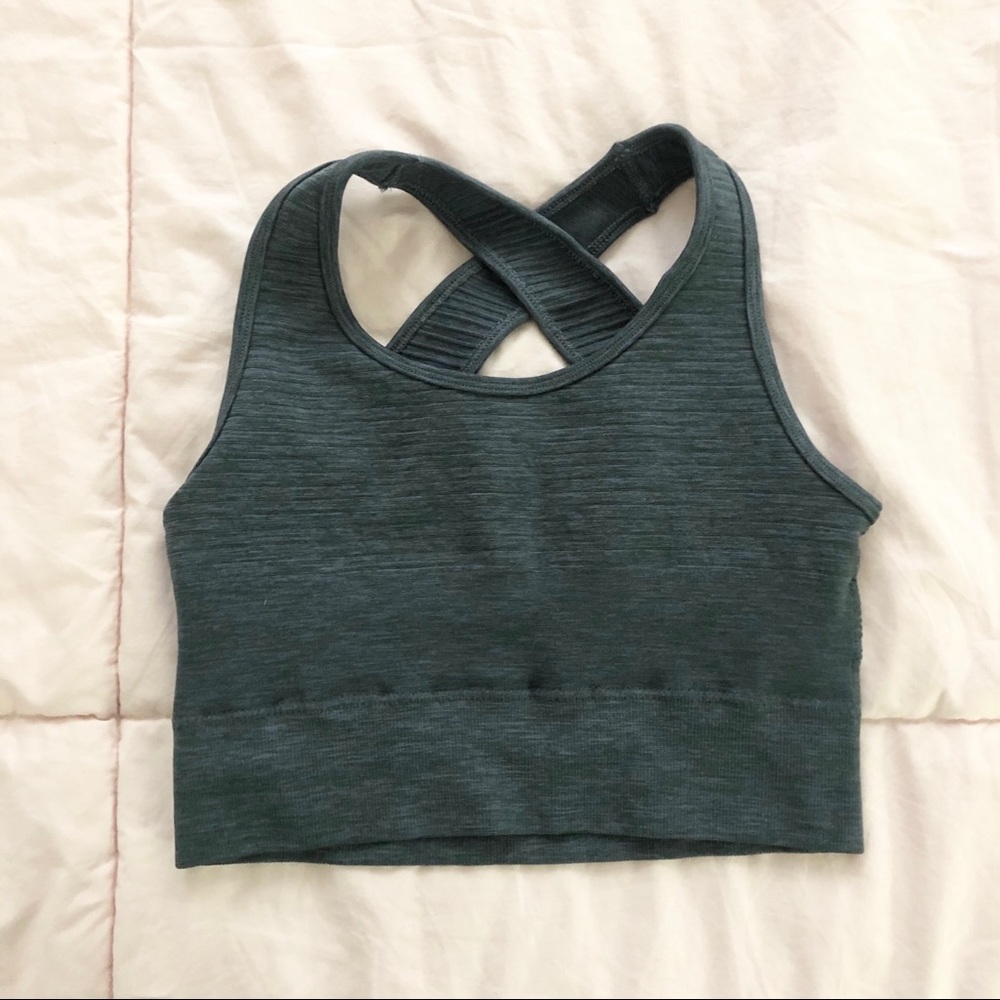 NWOT Alphalete Revival Bra size small in dark gray